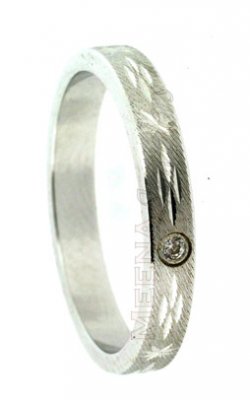 18Kt White Gold Designer Wedding Band ( Wedding Bands )