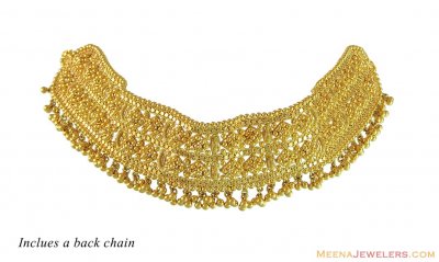 22K Fancy Choker In Gold ( 22 Kt Gold Sets )