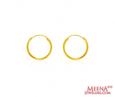 22 kt Gold Hoop Earrings ( Hoop Earrings )