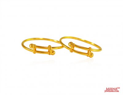 22Kt Gold Kids Kada 2PC ( Baby Bangles )