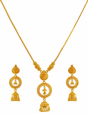 Light Weight 22K Gold Necklace Set ( Light Sets )