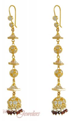 22Kt Gold Long Earrings ( Long Earrings )