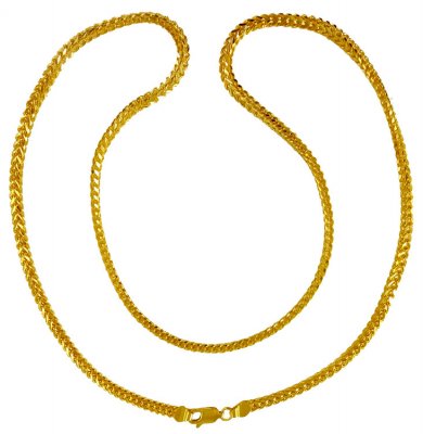 22kt Gold Fox Tail Chain ( Plain Gold Chains )