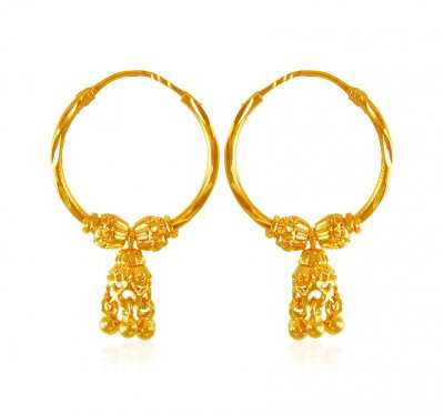 22K Gold Hoop Earrings ( Hoop Earrings )