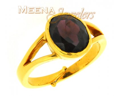 Birthstone Ring with Garnet (22k Gold) ( Astrological BirthStone Rings )