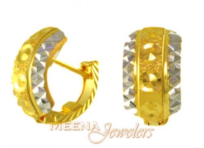 Two Tone Clip On Earrings ( Clip On Earrings )