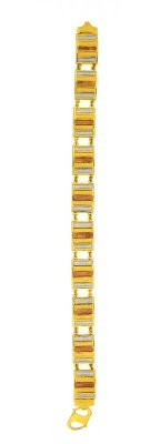 22 Kt Gold Three Tone Bracelet ( Ladies Bracelets )