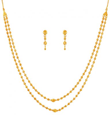 22K Gold Layered Necklace Set ( Light Sets )