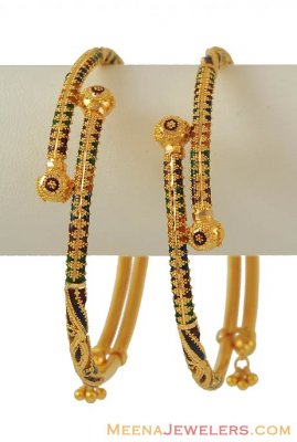 22K Gold Meenakari Kadas ( Kadas )