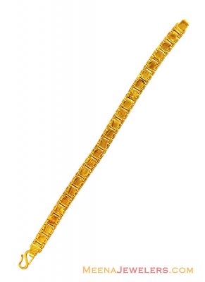 Fancy Gold Mens Bracelet 22k ( Men`s Bracelets )