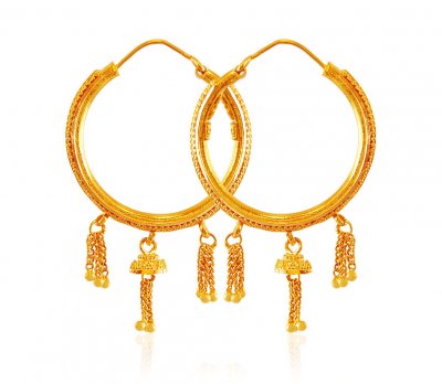 22K Gold Hoop Earrings ( Hoop Earrings )