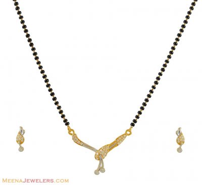 22Kt 2 Tone Signity Mangalsutra Set ( Gold Mangalsutra Sets )