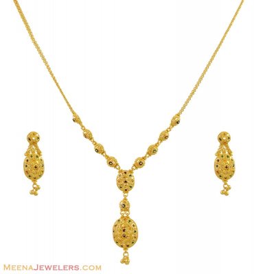 22Kt Light Necklace Set ( Light Sets )