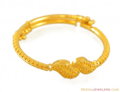 22K Filigree Baby Bangle ( Baby Bangles )