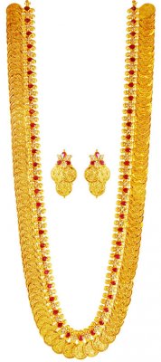 22K Gold Mango Mala Set ( Gold Designer Sets )