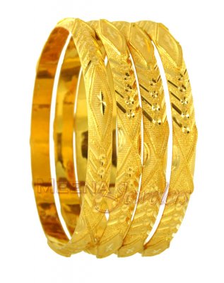 22Kt Gold Handmade Bangles ( Gold Bangles )