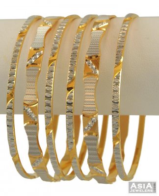 22k gold bangles (2 pcs) ( Two Tone Bangles )