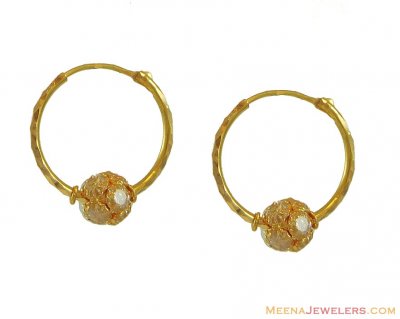 22Kt Gold Hoop Earrings ( Hoop Earrings )