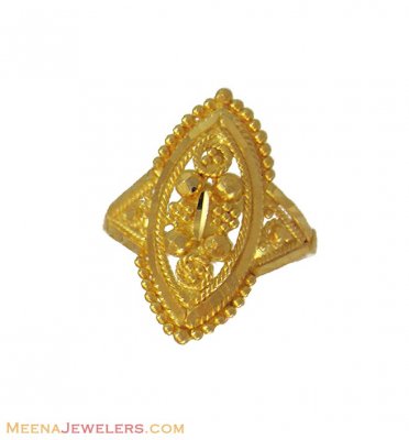 22kt Baby Girl Filigree Ring  ( 22Kt Baby Rings )