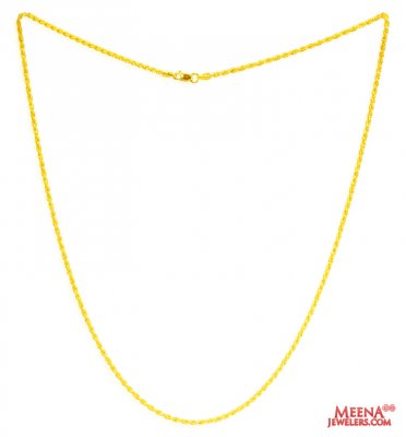 22Kt Gold Rope Chain  ( Plain Gold Chains )