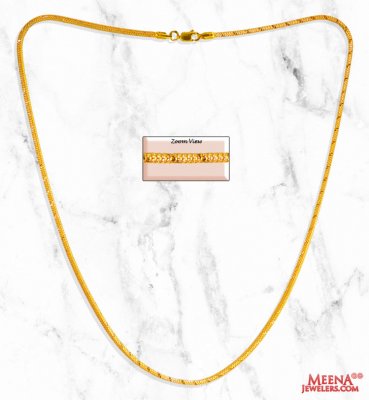 22Kt Gold Two Tone Chain for Mens ( Men`s Gold Chains )
