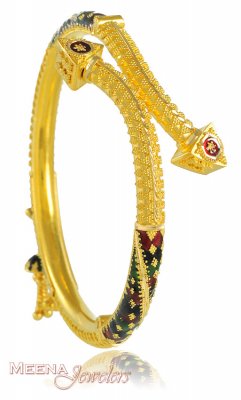 22kt Round Pipe Designer Bangle ( Kadas )