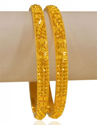 22 Karat Gold Filigree Bangles  ( Gold Bangles )