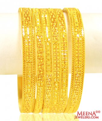 22 Karat Gold Bangles Set of 6 ( Set of Bangles )