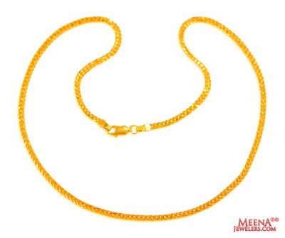 22Kt Yellow Gold Chain  ( Plain Gold Chains )