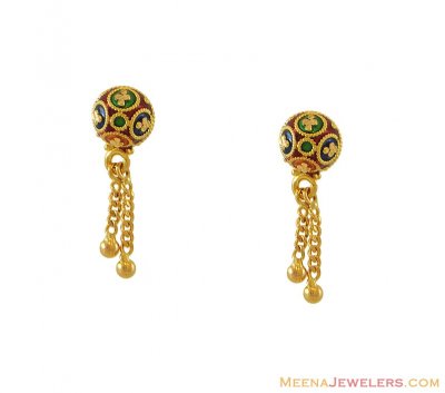 MeenaKari Gold Earrings ( 22Kt Gold Fancy Earrings )