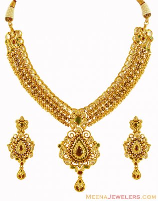 Antique Necklace Set Gold ( Antique Necklace Sets )