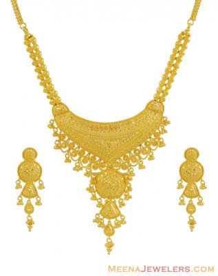 22K Fancy Necklace Set ( 22 Kt Gold Sets )