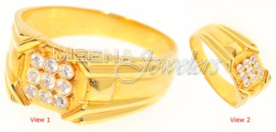 18Kt Yellow Gold Diamond Ring ( Diamond Rings )