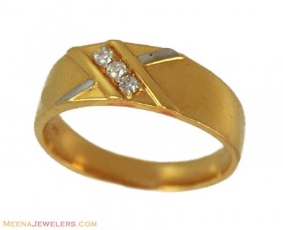Mens Signity Ring (22k) ( Mens Gold Ring )