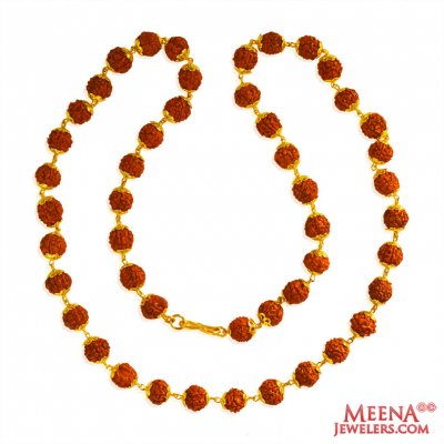 22kt Gold Rudraksh chain ( Men`s Gold Chains )