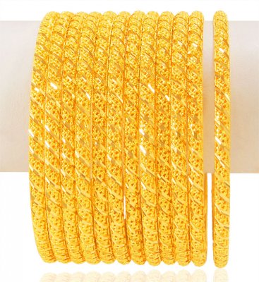 22kt Gold Bangles (8Pcs) ( Set of Bangles )