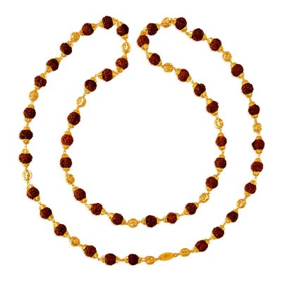 22Kt Gold Rudraksh Mala 27 to 28 In ( Men`s Gold Chains )