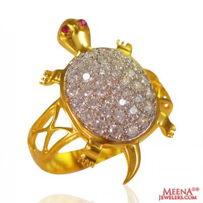 22k Gold Turtle Ladies Ring ( Ladies Signity Rings )