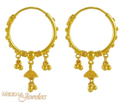 Gold Designer Hoops ( Hoop Earrings )