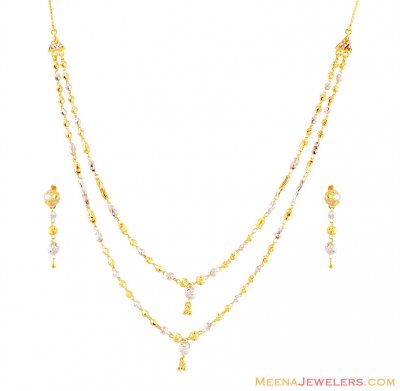 22K Beautiful Layered Necklace Set ( Light Sets )