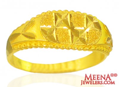 22k Gold Mens Fancy Ring ( Mens Gold Ring )