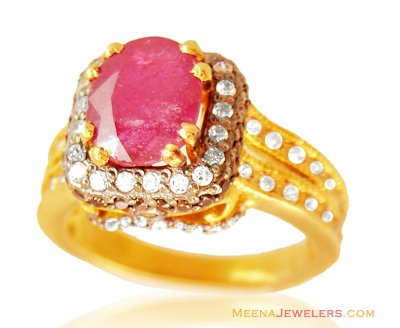 22K Beautiful Antique Ring ( Ladies Rings with Precious Stones )