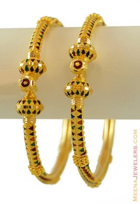 22K Designer Meenakari kada ( Kadas )