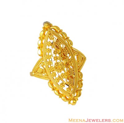 Filigree Gold Ladies Ring 22K  ( Ladies Gold Ring )