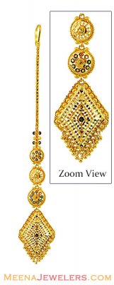 22Kt Gold Indian Meenakari Tikka ( Gold Tikka )