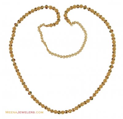 22K Designer Meenakari Chain ( 22Kt Long Chains (Ladies) )