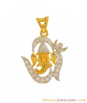 22 k Gold Om VinayakPendant ( Ganesh, Laxmi and other God Pendants )