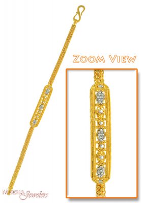 22Kt Gold Bracelet in Two Tone ( 22Kt Baby Bracelets )
