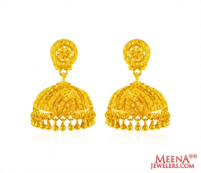 22k Long Chandelier Earrings ( Long Earrings )