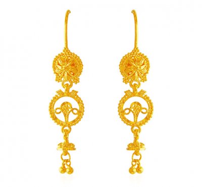 22Kt Gold Fancy Earrings ( Long Earrings )